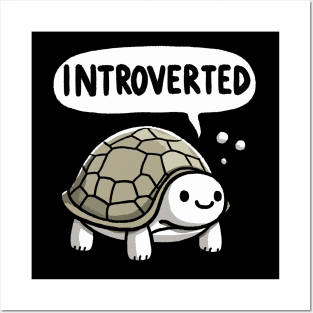 Introverted Happy Turtle Posters and Art